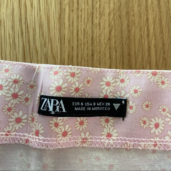 Zara Satin Flower Print Miniskirt - Picture 7 of 7